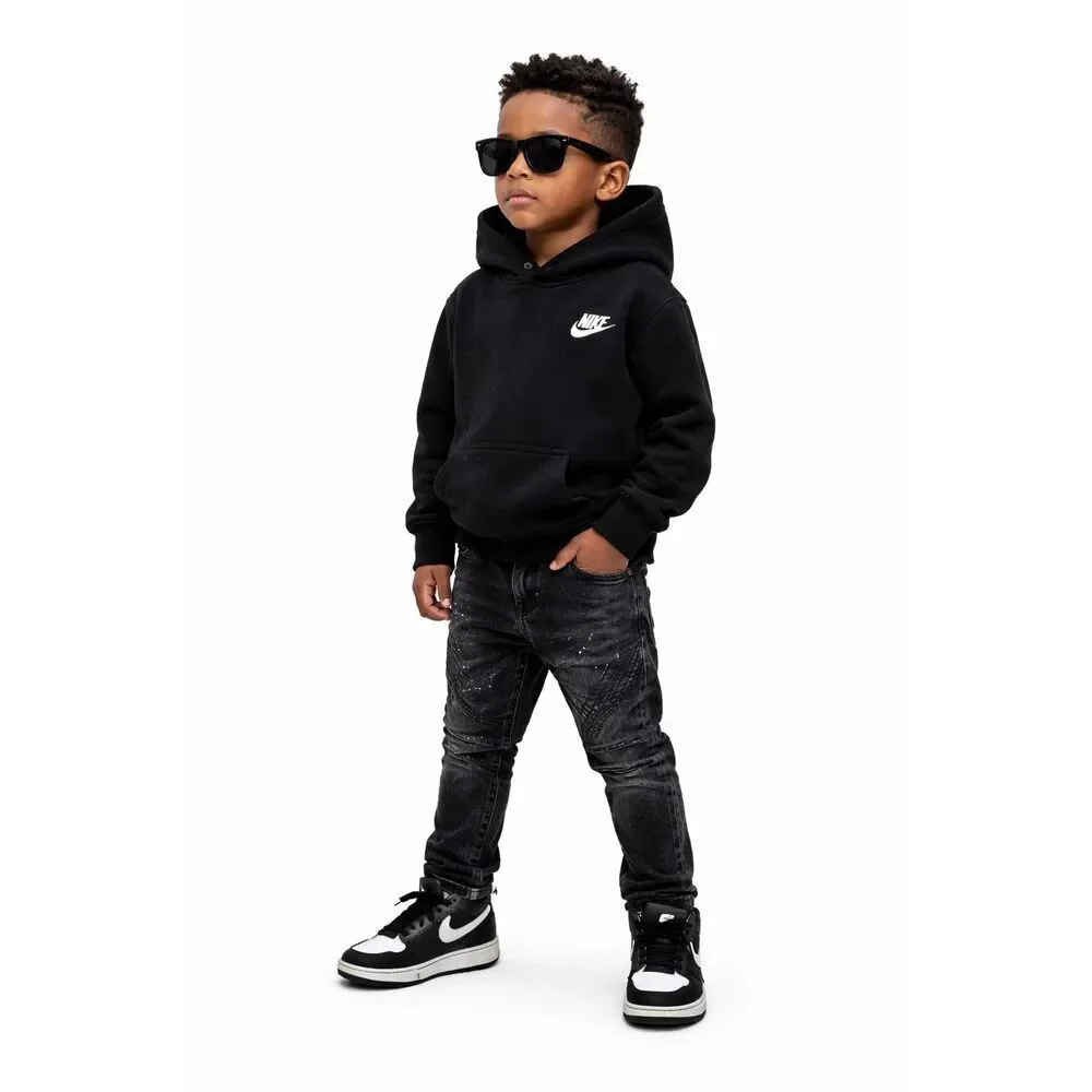 Quad Seven Boys Moto Jeans Size 6 Distressed Biker Faded Black Streetwear Denim